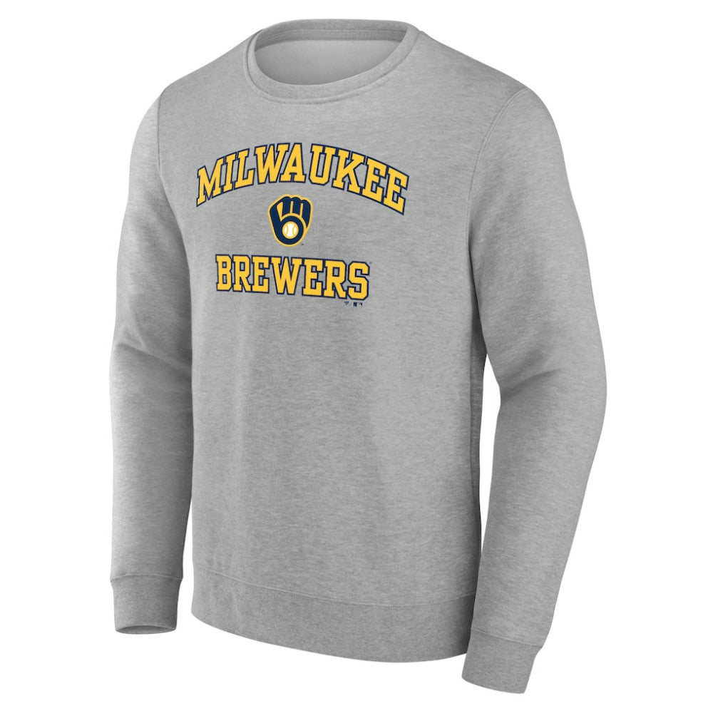 Heather Gray Milwaukee Brewers Heart & Soul Pullover Sweatshirt