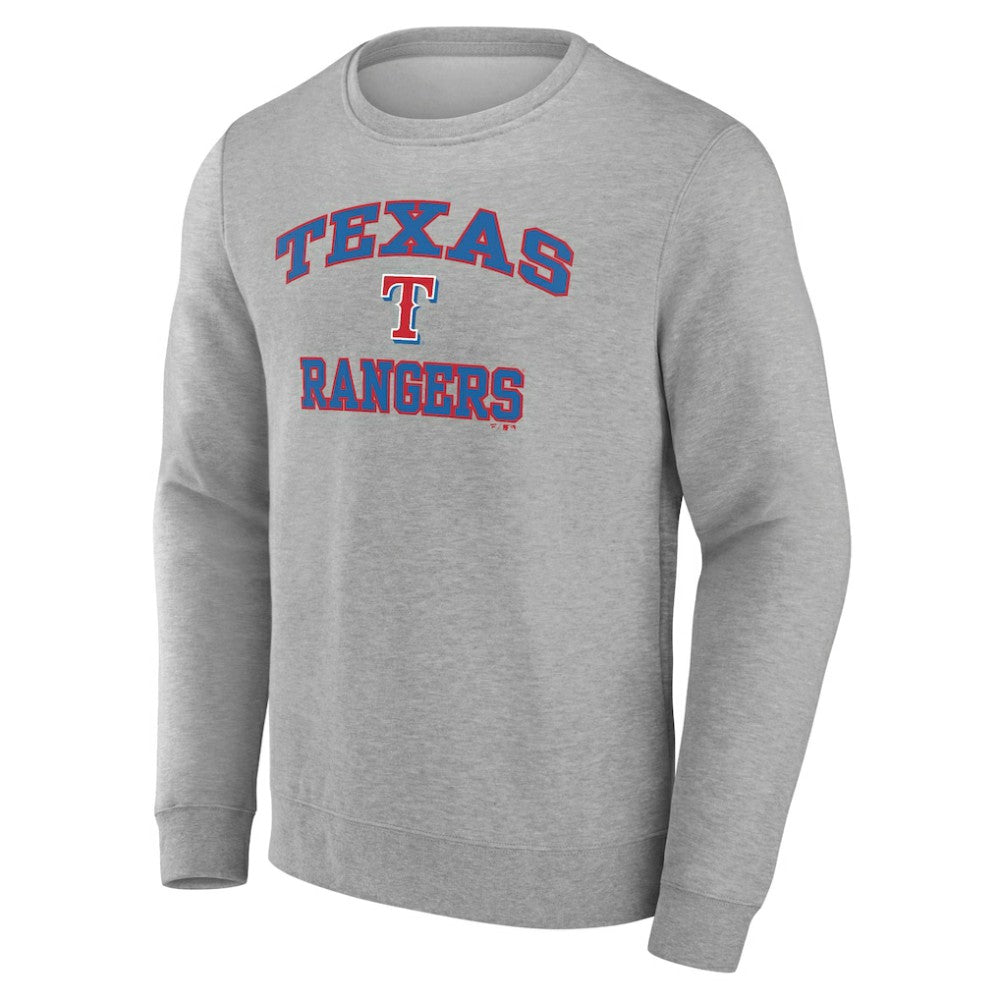 Heather Gray Texas Rangers Heart & Soul Pullover Sweatshirt