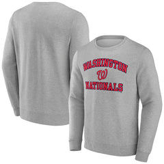 Heather Gray Washington Nationals Heart & Soul Pullover Sweatshirt