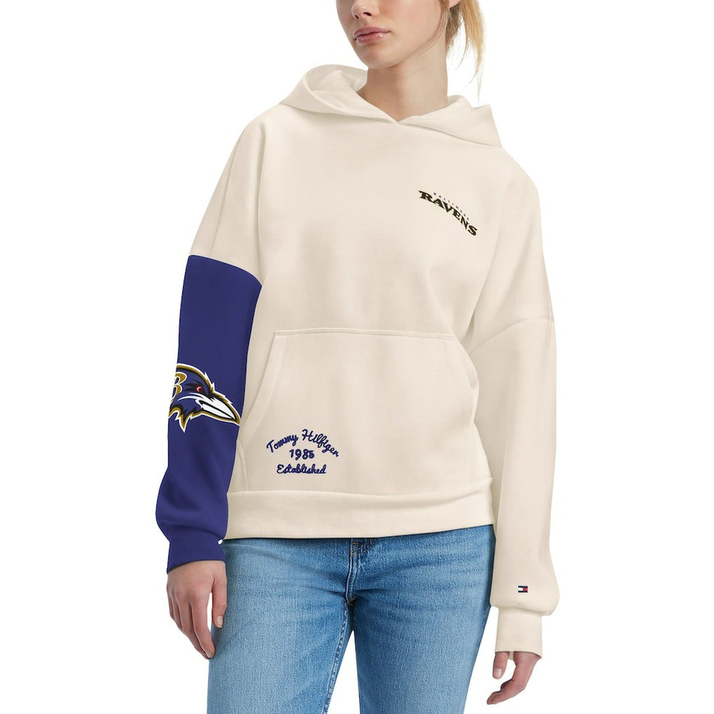 Tommy Hilfiger Women's Harriet Pullover Hoodie - Baltimore Ravens Hoodies
