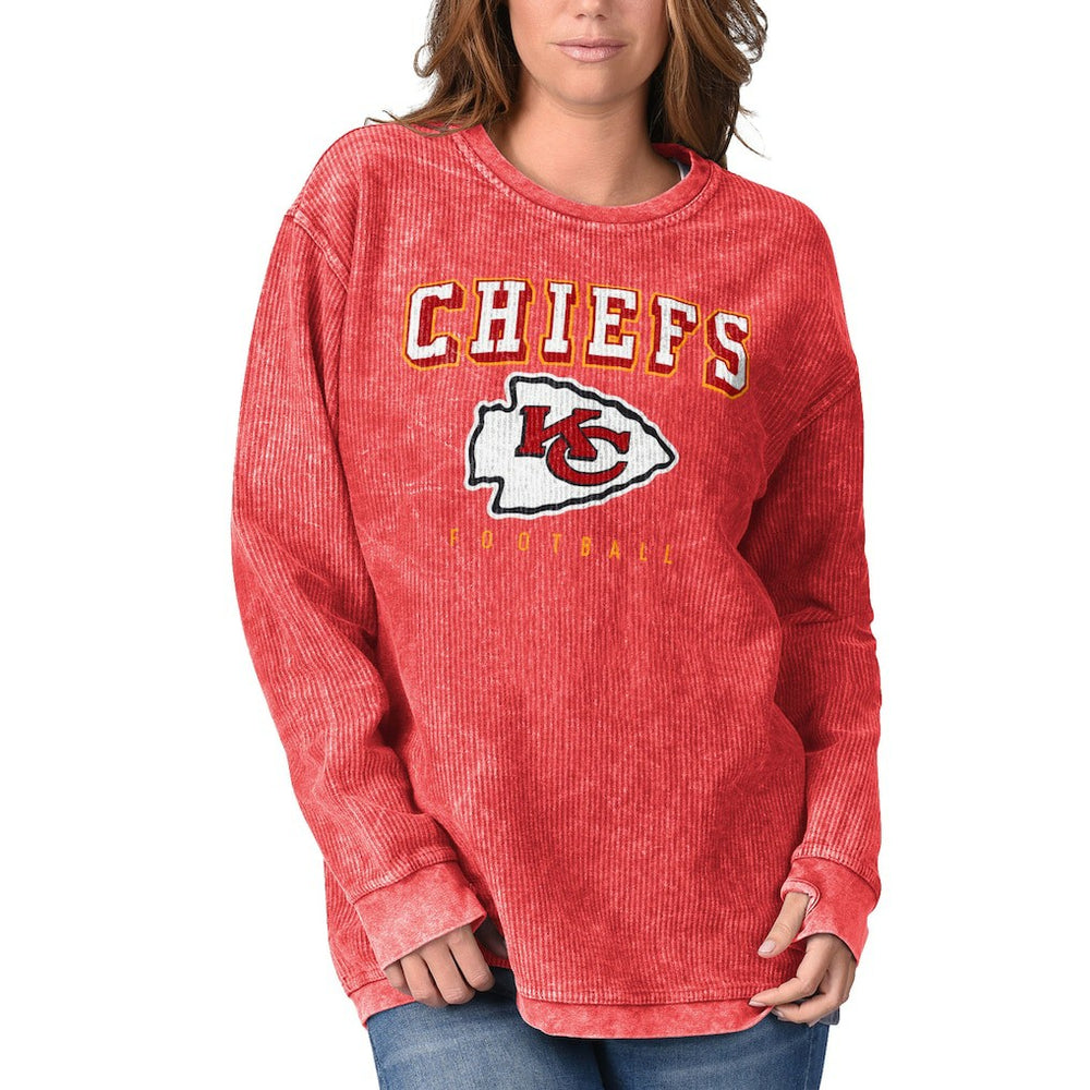 G-III 4Her by Carl Banks Women's Comfy Cord Pullover Sweatshirt - Kansas City Chiefs Pullover