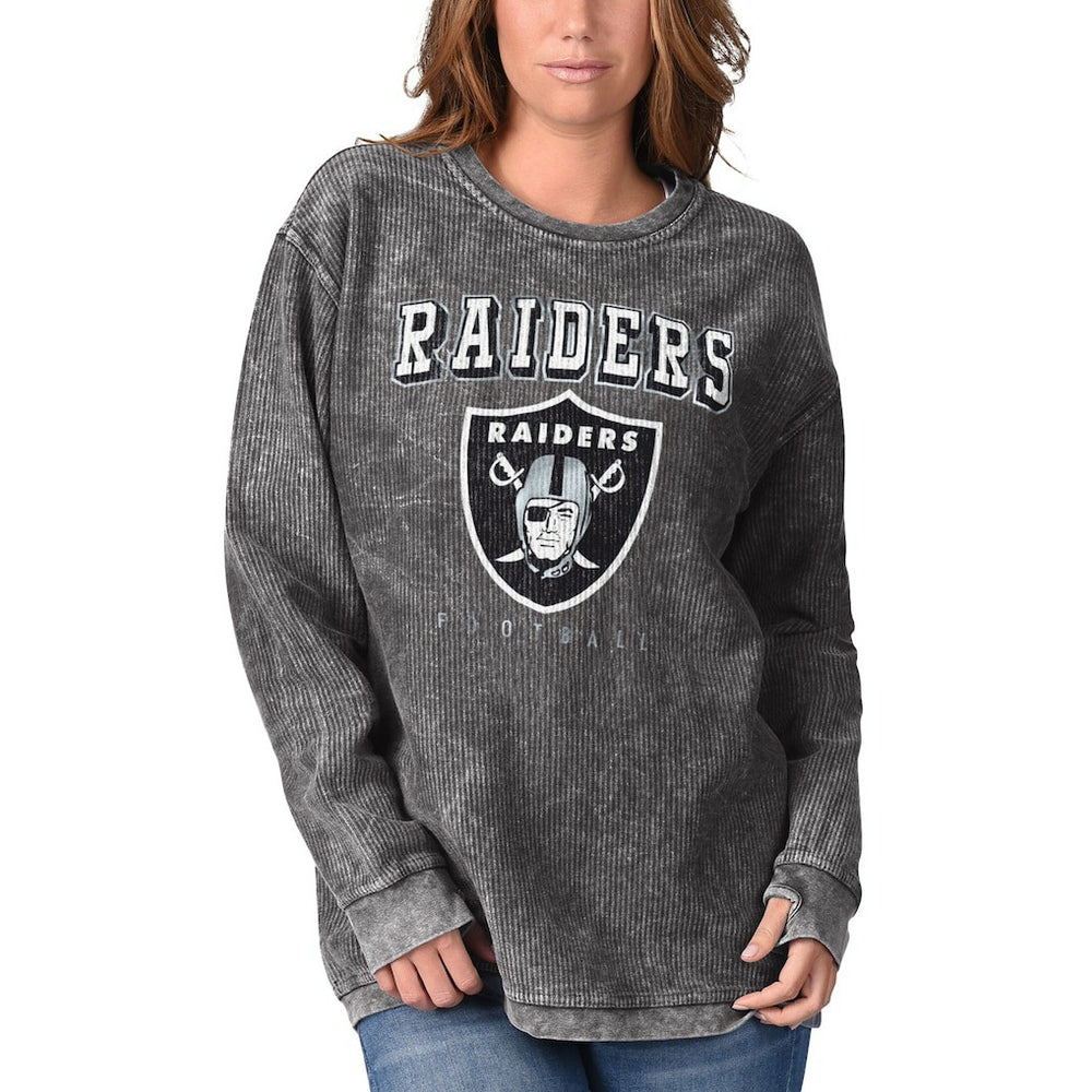 G-III 4Her by Carl Banks Women's Comfy Cord Pullover Sweatshirt - Las Vegas Raiders Pullover