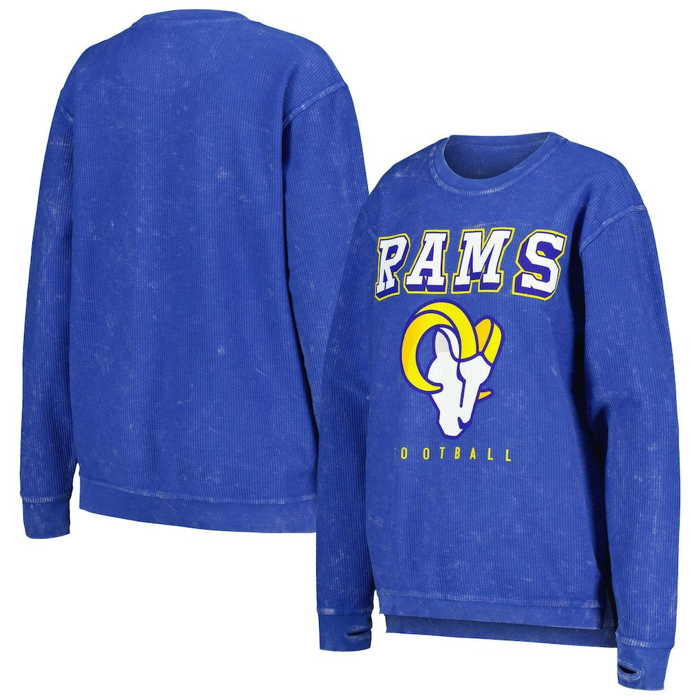 G-III 4Her by Carl Banks Women's Comfy Cord Pullover Sweatshirt - Los Angeles Rams Pullover