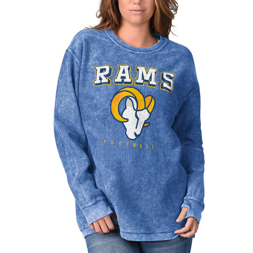 G-III 4Her by Carl Banks Women's Comfy Cord Pullover Sweatshirt - Los Angeles Rams Pullover