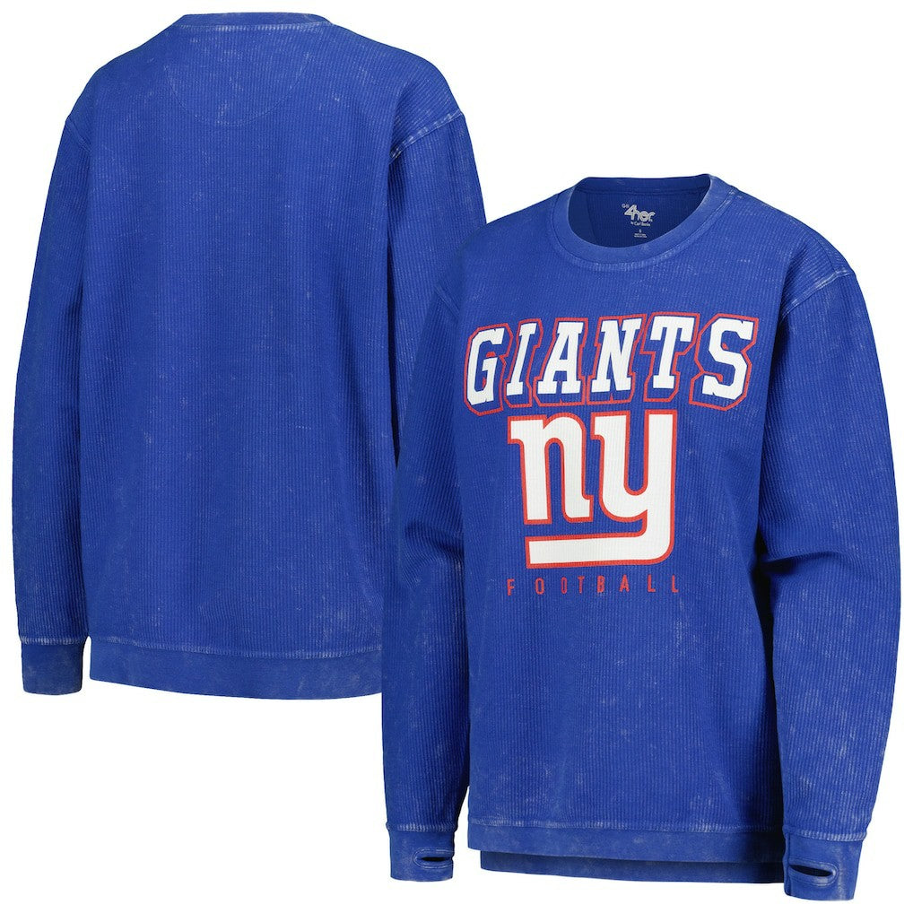 G-III 4Her by Carl Banks Women's Comfy Cord Pullover Sweatshirt - New York Giants Pullover