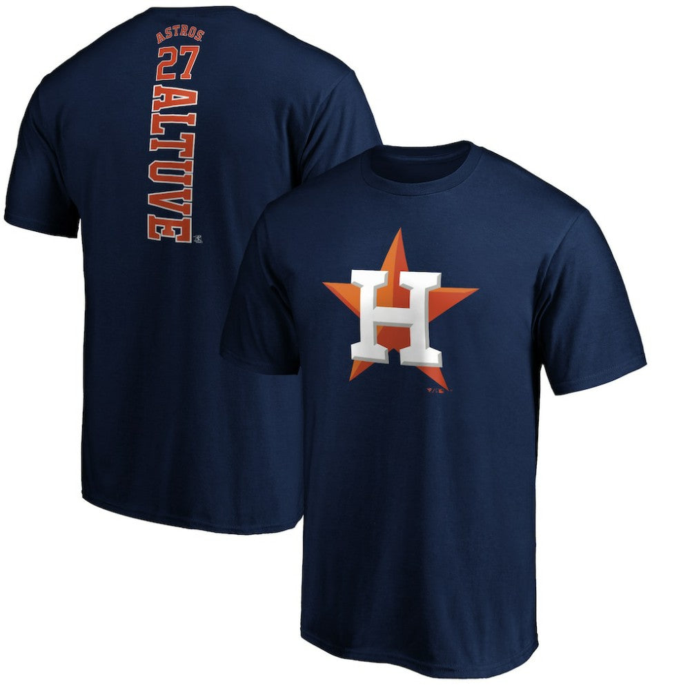 Navy Jose Altuve Houston Astros Playmaker Name & Number T-Shirt