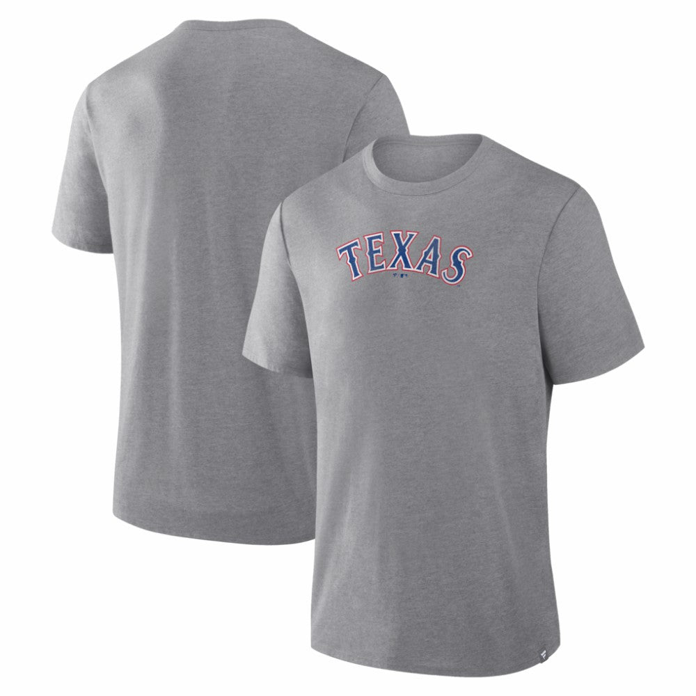 Heather Gray Texas Rangers Fanatics Play Tribute Tri-Blend T-Shirt