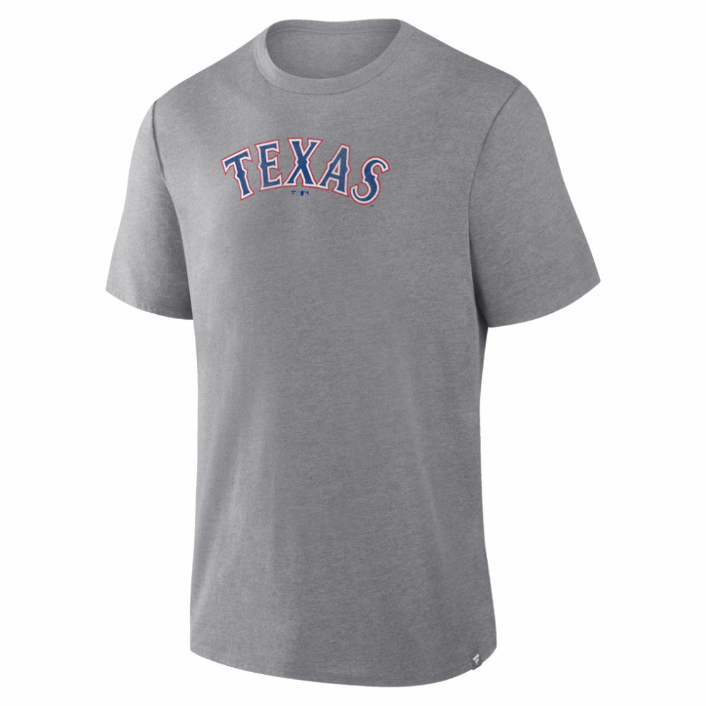 Heather Gray Texas Rangers Fanatics Play Tribute Tri-Blend T-Shirt