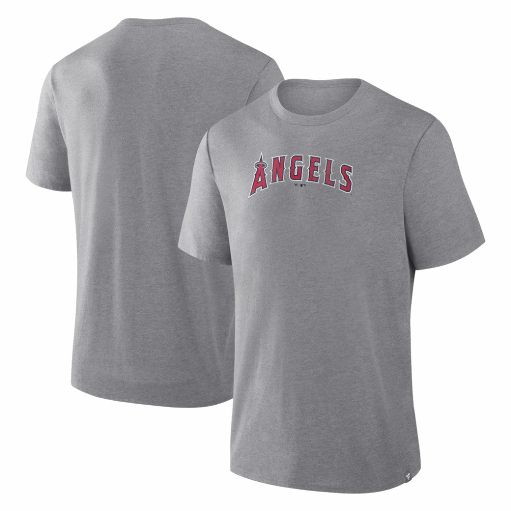 Heather Gray Los Angeles Angels Fanatics Play Tribute Tri-Blend T-Shirt