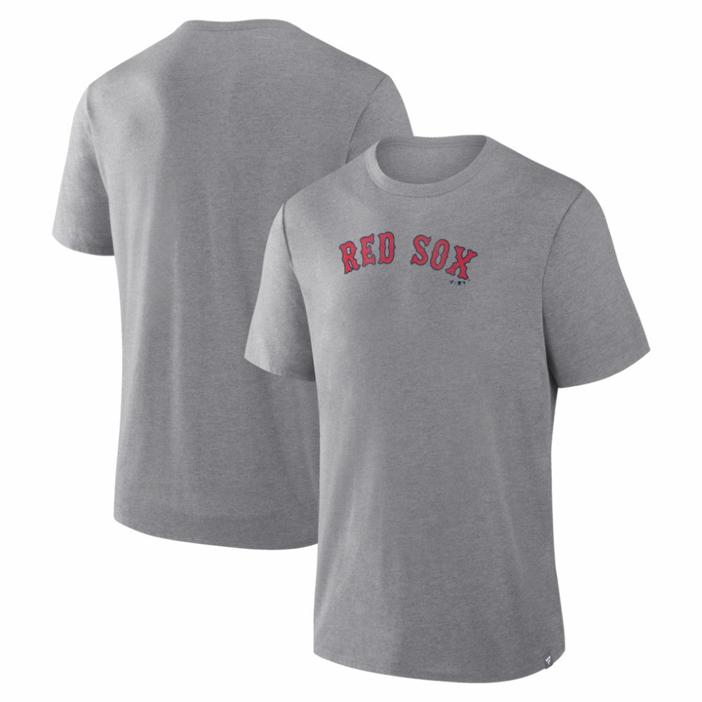 Heather Gray Boston Red Sox Fanatics Play Tribute Tri-Blend T-Shirt