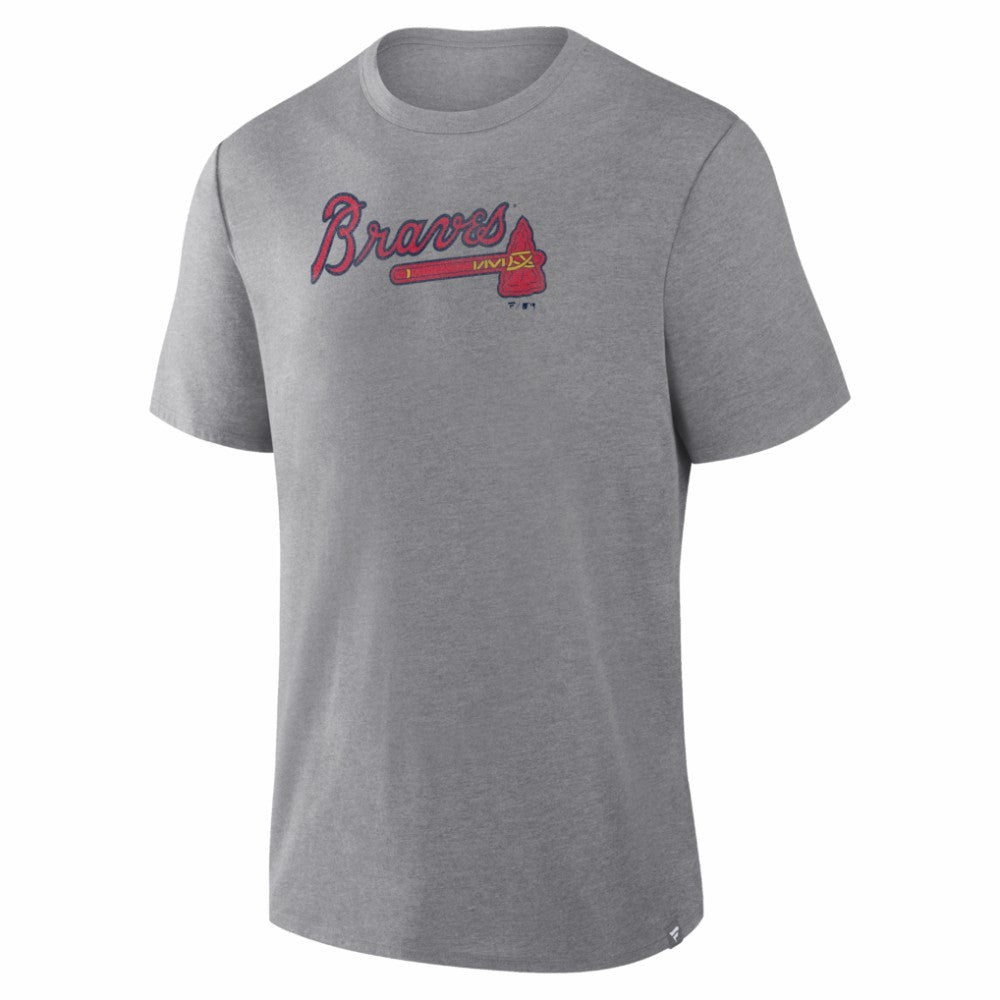 Heather Gray Atlanta Braves Fanatics Play Tribute Tri-Blend T-Shirt