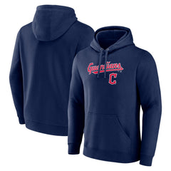 Navy Cleveland Guardians Team Lockup Pullover Hoodie