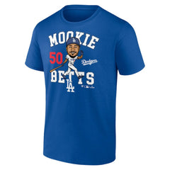 Royal Mookie Betts Los Angeles Dodgers Caricature T-Shirt