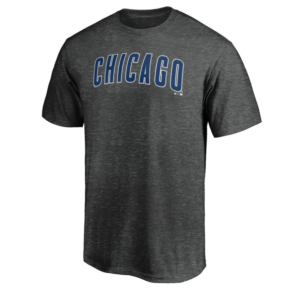 Charcoal Chicago Cubs Official Wordmark T-Shirt