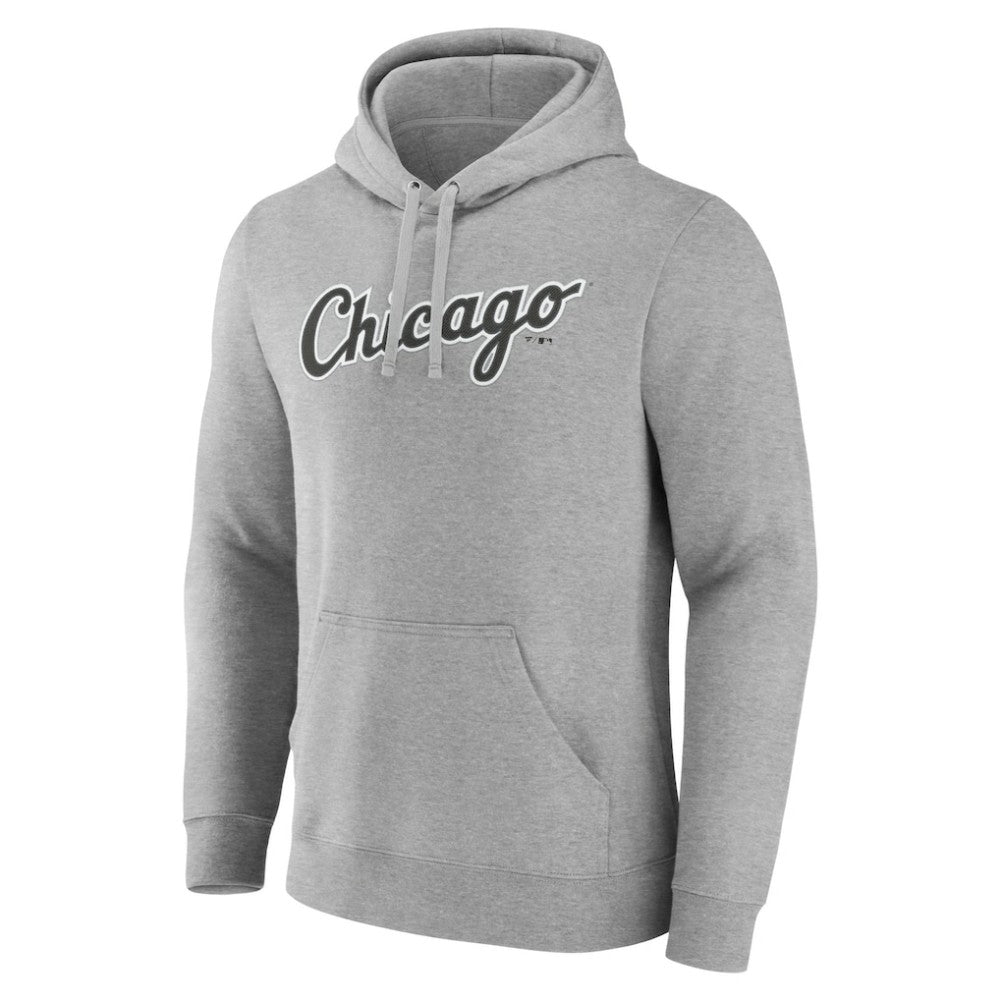 Heather Gray Chicago White Sox Official Wordmark Pullover Hoodie