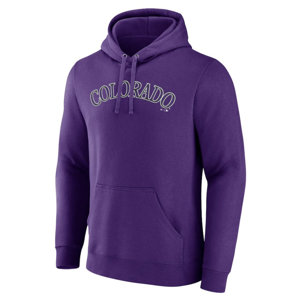 Purple Colorado Rockies Official Wordmark Pullover Hoodie
