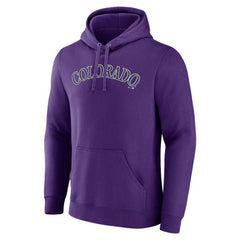Purple Colorado Rockies Official Wordmark Pullover Hoodie