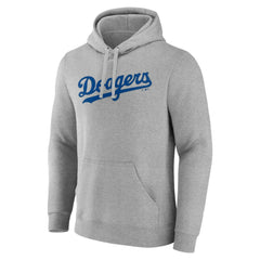 Heather Gray Los Angeles Dodgers Official Wordmark Pullover Hoodie