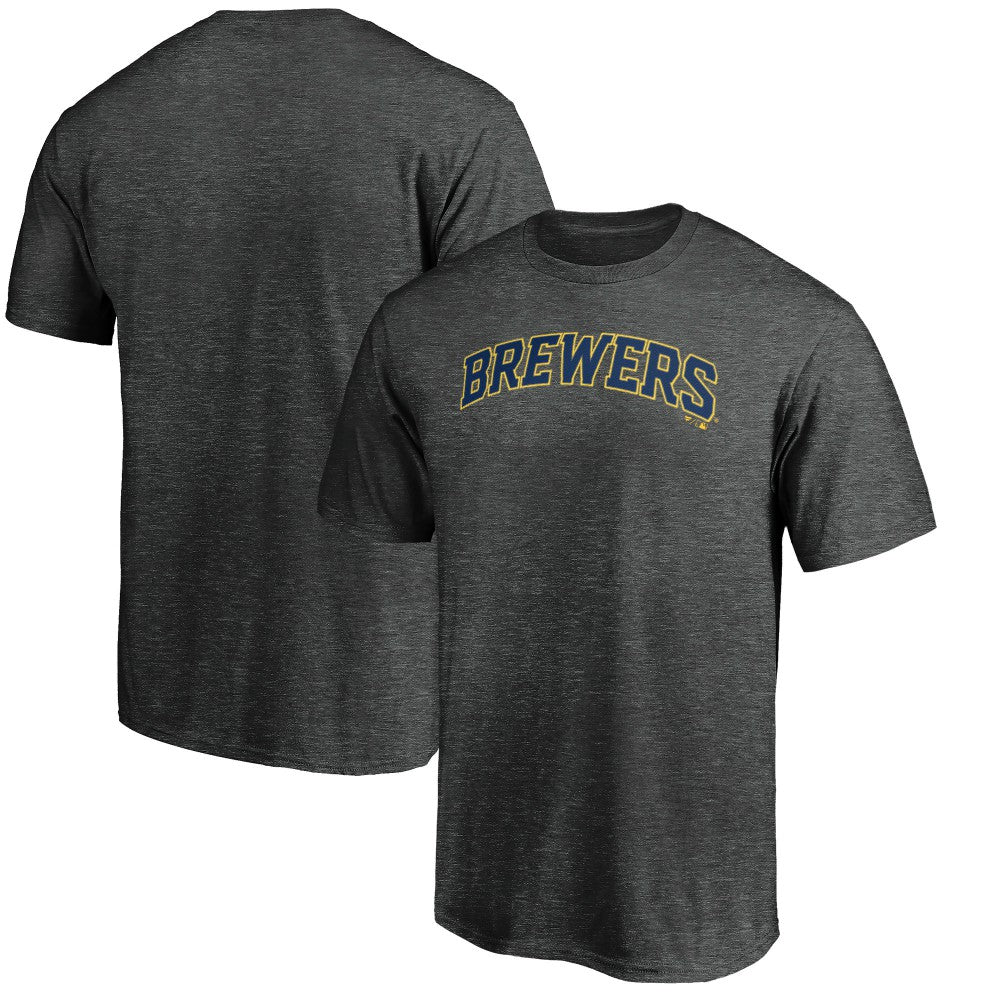 Charcoal Milwaukee Brewers Official Wordmark T-Shirt