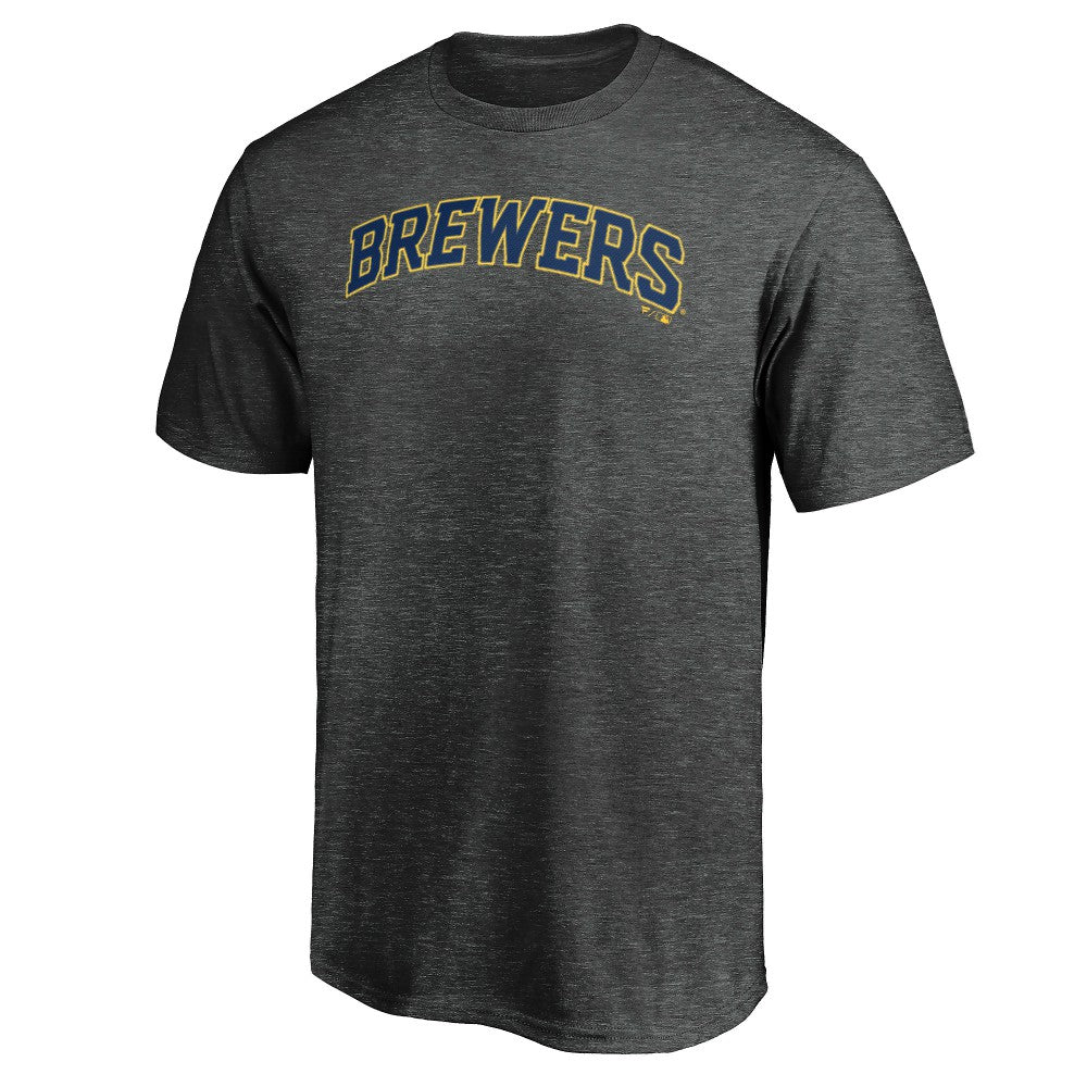 Charcoal Milwaukee Brewers Official Wordmark T-Shirt