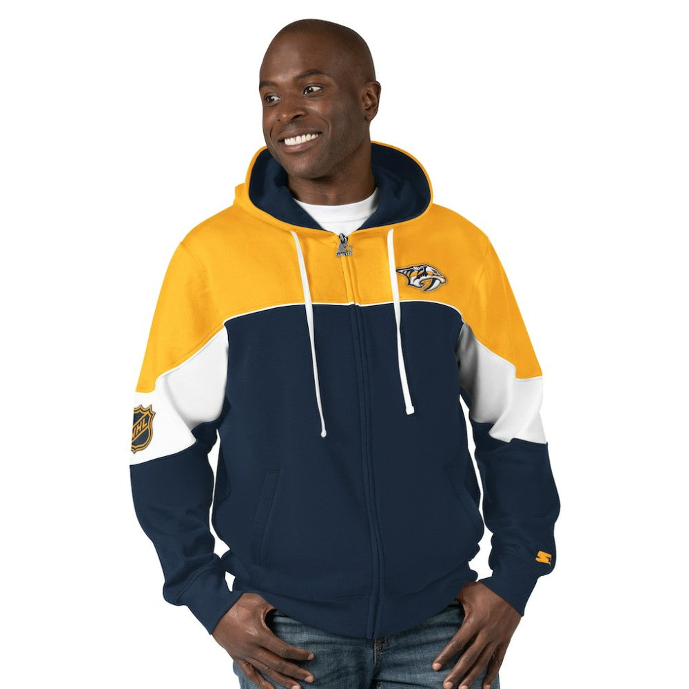 NHL Nashville Predators Starter Power Forward Full-Zip Hoodie