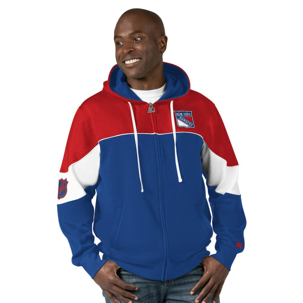 NHL New York Rangers Starter Power Forward Full-Zip Hoodie
