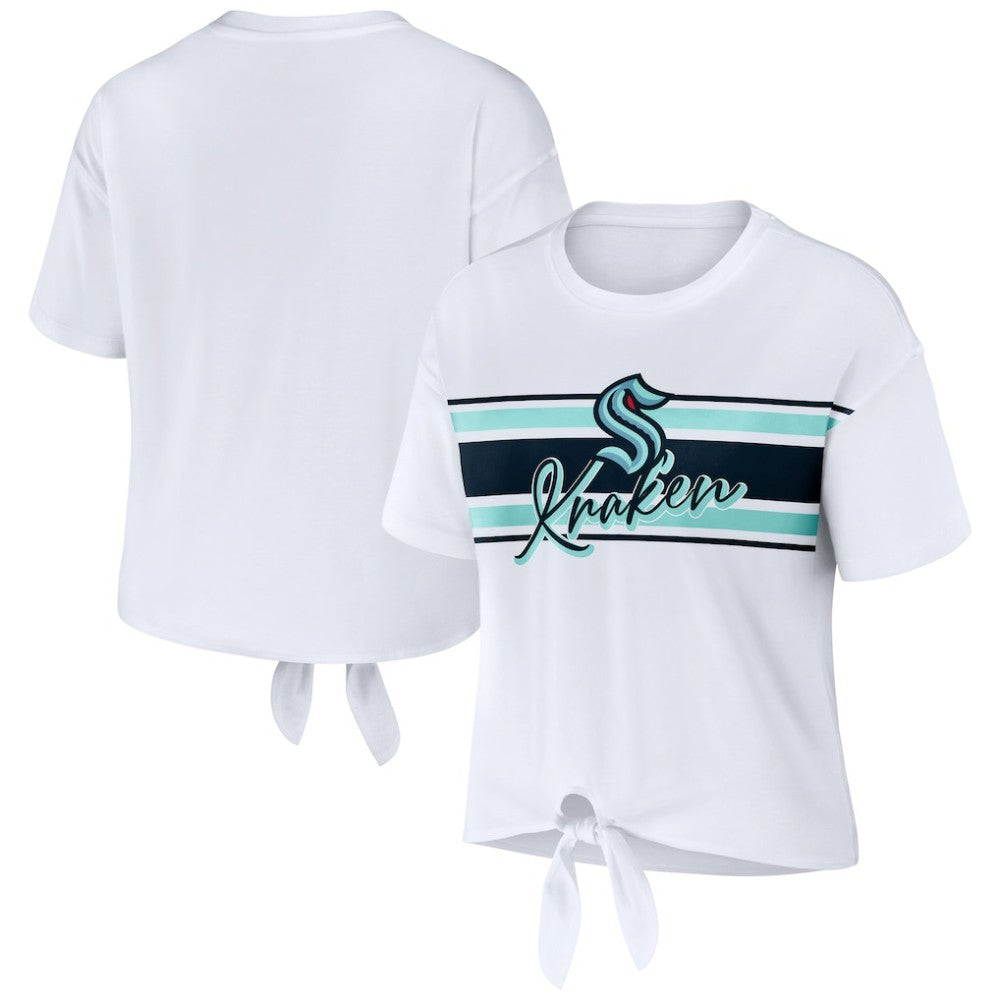 NHL Seattle Kraken WEAR by Erin Andrews Women's Front Knot T-Shirt