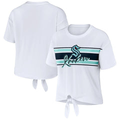 NHL Seattle Kraken WEAR by Erin Andrews Women's Front Knot T-Shirt