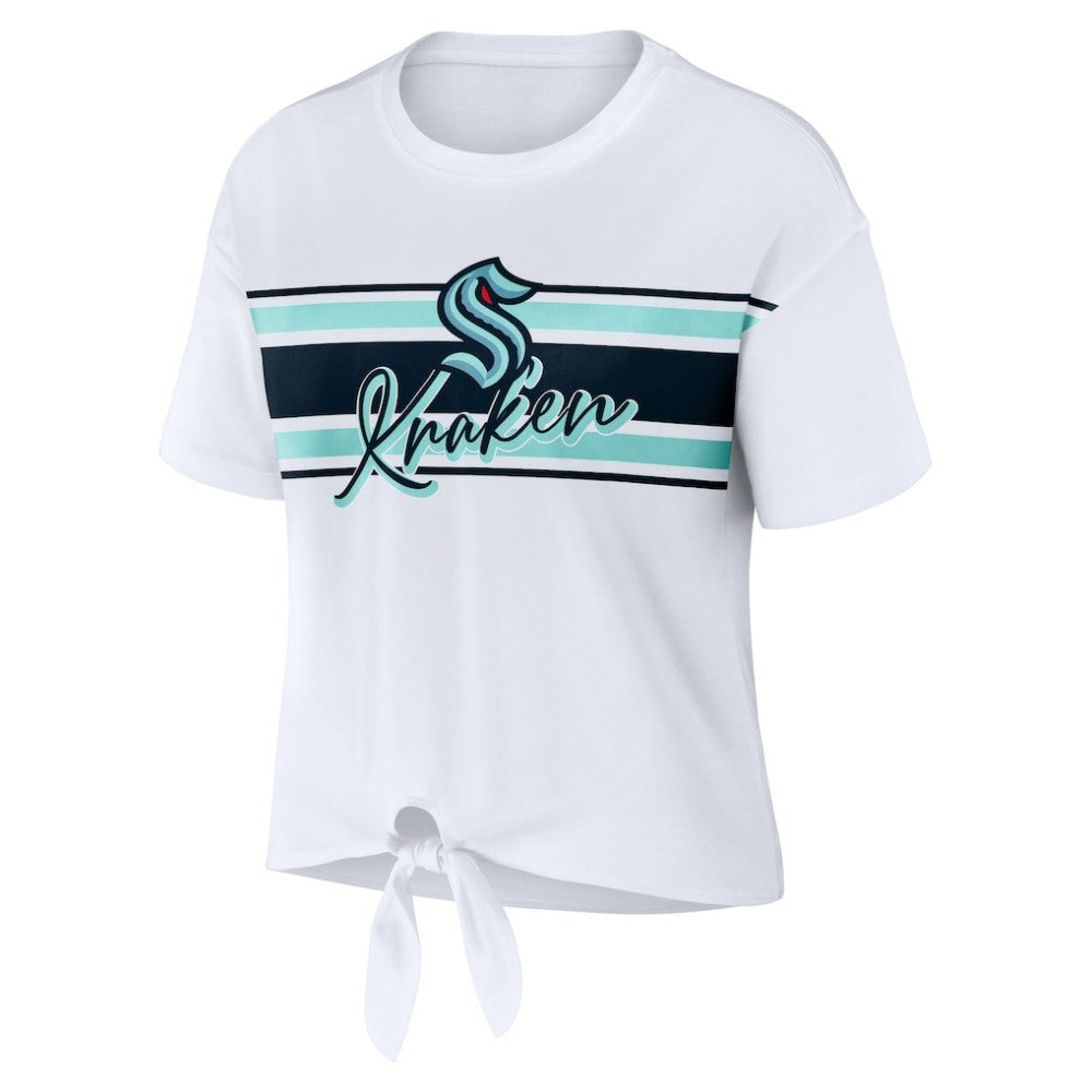 NHL Seattle Kraken WEAR by Erin Andrews Women's Front Knot T-Shirt