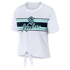 NHL Seattle Kraken WEAR by Erin Andrews Women's Front Knot T-Shirt