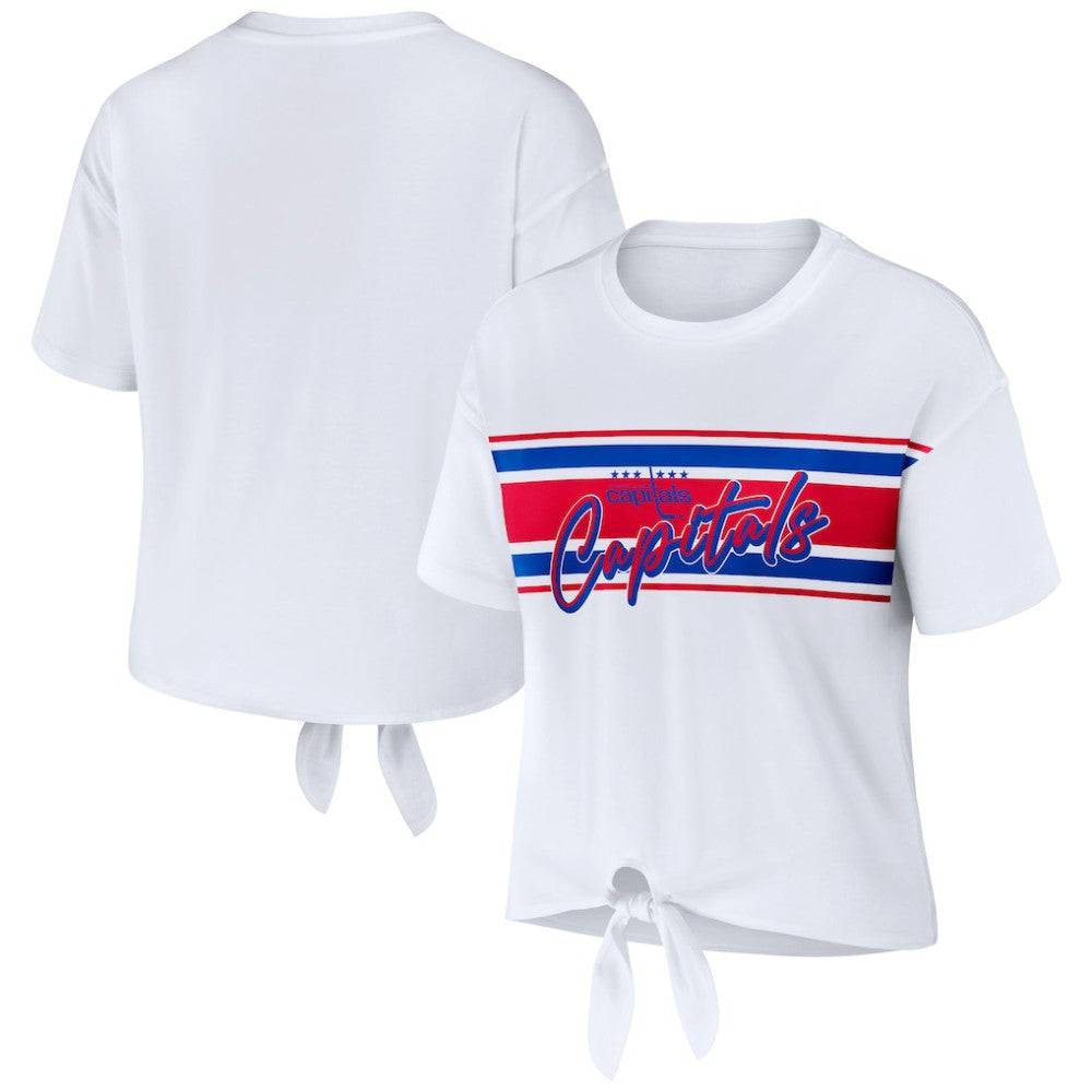 NHL Washington Capitals WEAR by Erin Andrews Women's Front Knot T-Shirt
