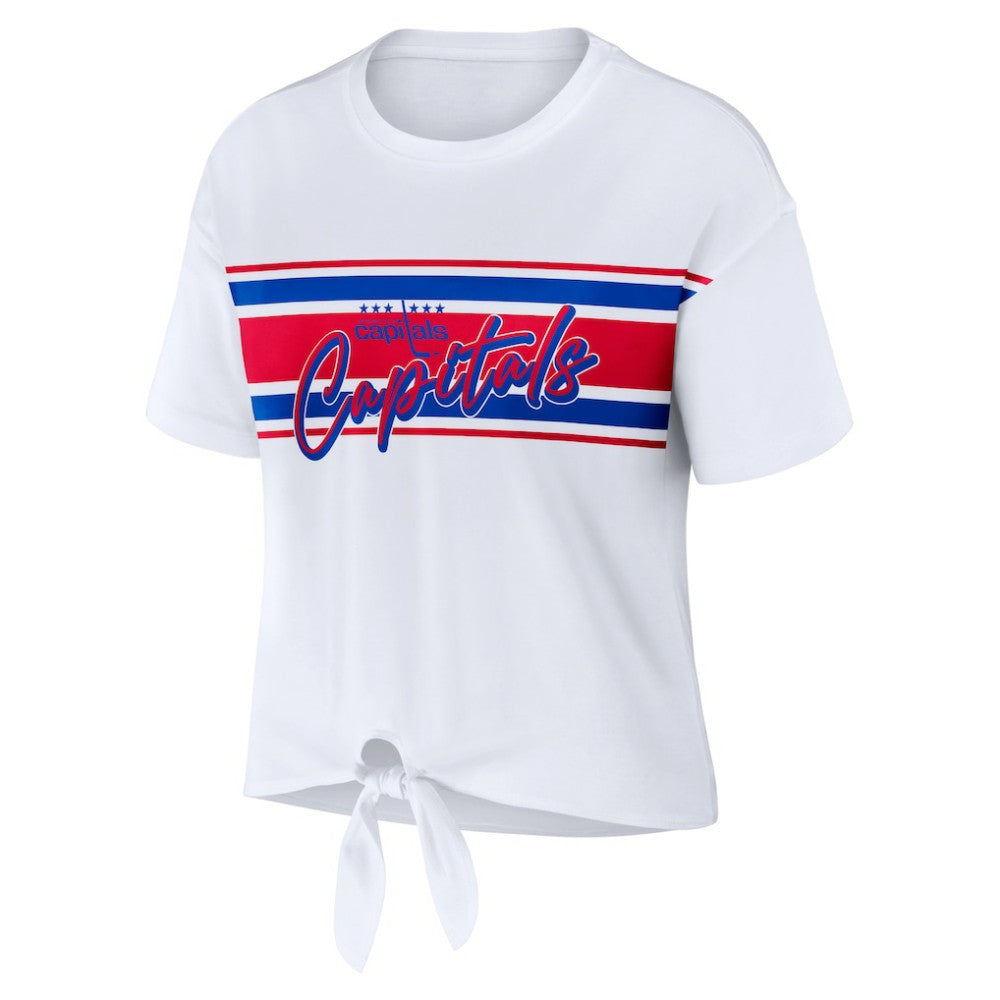 NHL Washington Capitals WEAR by Erin Andrews Women's Front Knot T-Shirt