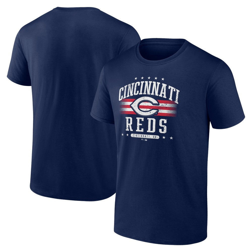 Navy Cincinnati Reds Americana Team T-Shirt