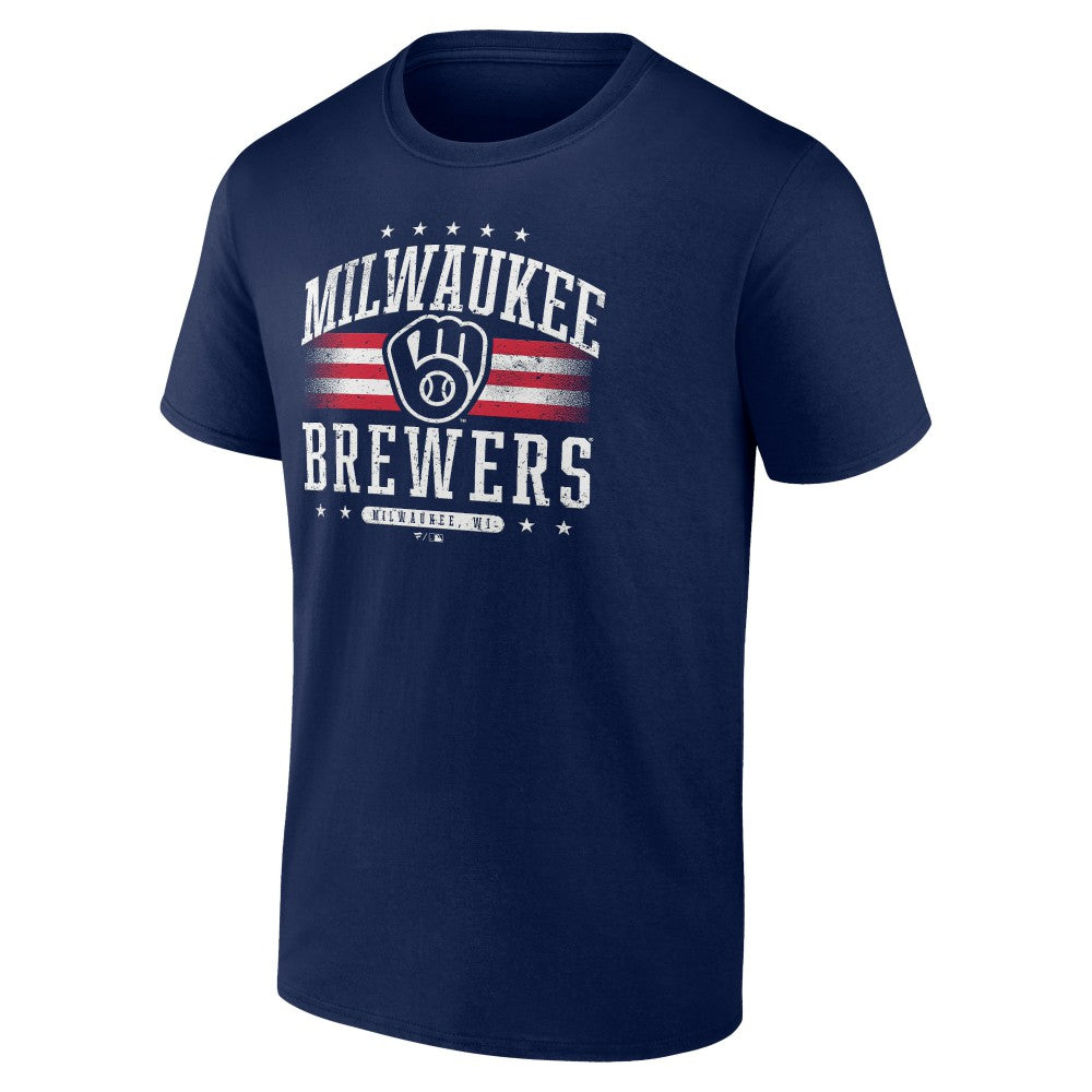 Navy Milwaukee Brewers Americana Team T-Shirt