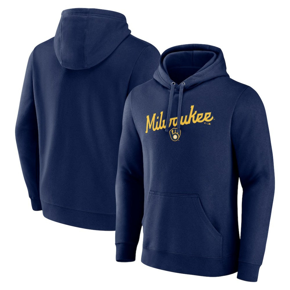 Navy Milwaukee Brewers Series Sweep Pullover Hoodie