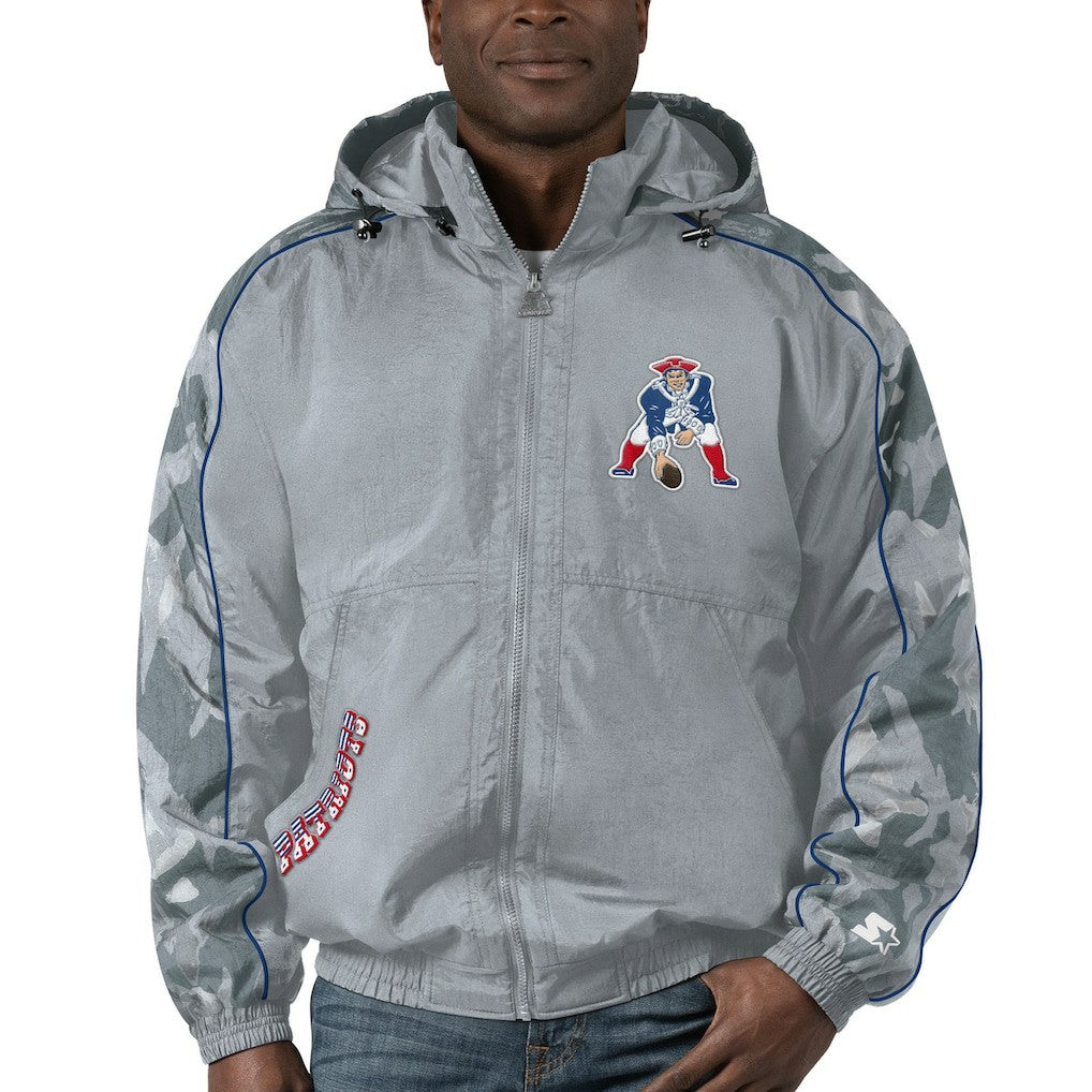 Starter Thursday Night Gridiron Throwback Full-Zip Jacket - New England Patriots Jackets