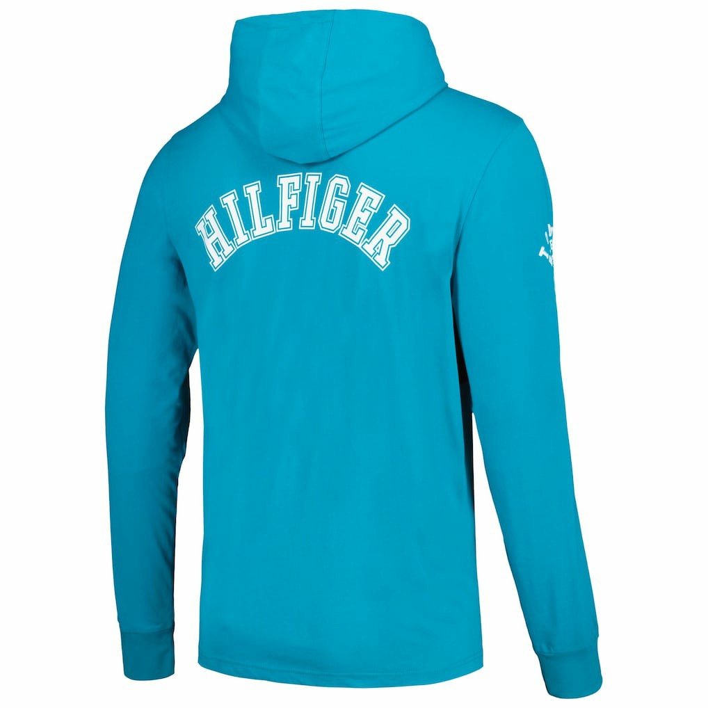 Tommy Hilfiger Morgan Long Sleeve Hoodie T-Shirt - Miami Dolphins Hoodies