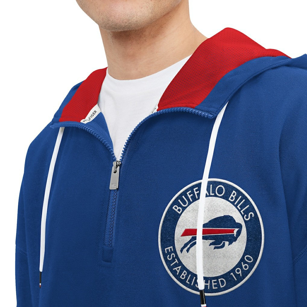 Tommy Hilfiger Aaron Quarter-Zip Hoodie - Buffalo Bills Hoodies