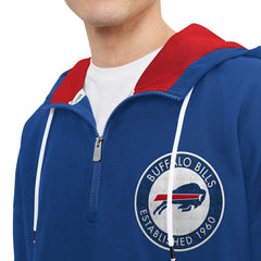 Tommy Hilfiger Aaron Quarter-Zip Hoodie - Buffalo Bills Hoodies