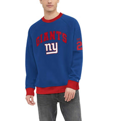 Tommy Hilfiger Reese Raglan Tri-Blend Pullover Sweatshirt - New York Giants Pullover