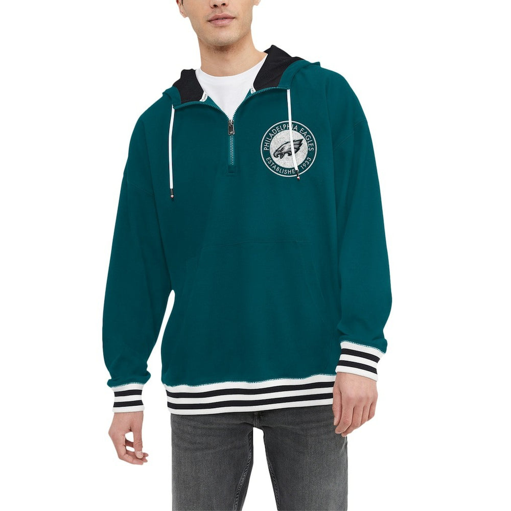 Tommy Hilfiger Midnight Aaron Quarter-Zip Hoodie - Philadelphia Eagles Hoodies