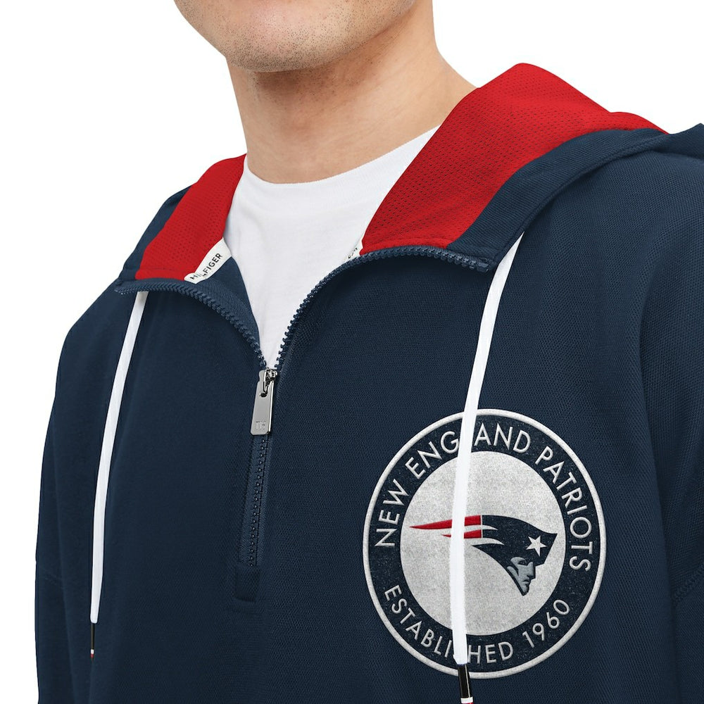 Tommy Hilfiger Aaron Quarter-Zip Hoodie - New England Patriots Hoodies