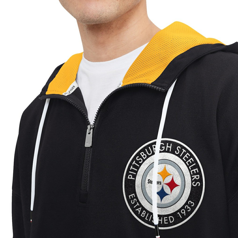 Tommy Hilfiger Aaron Quarter-Zip Hoodie - Pittsburgh Steelers Hoodies