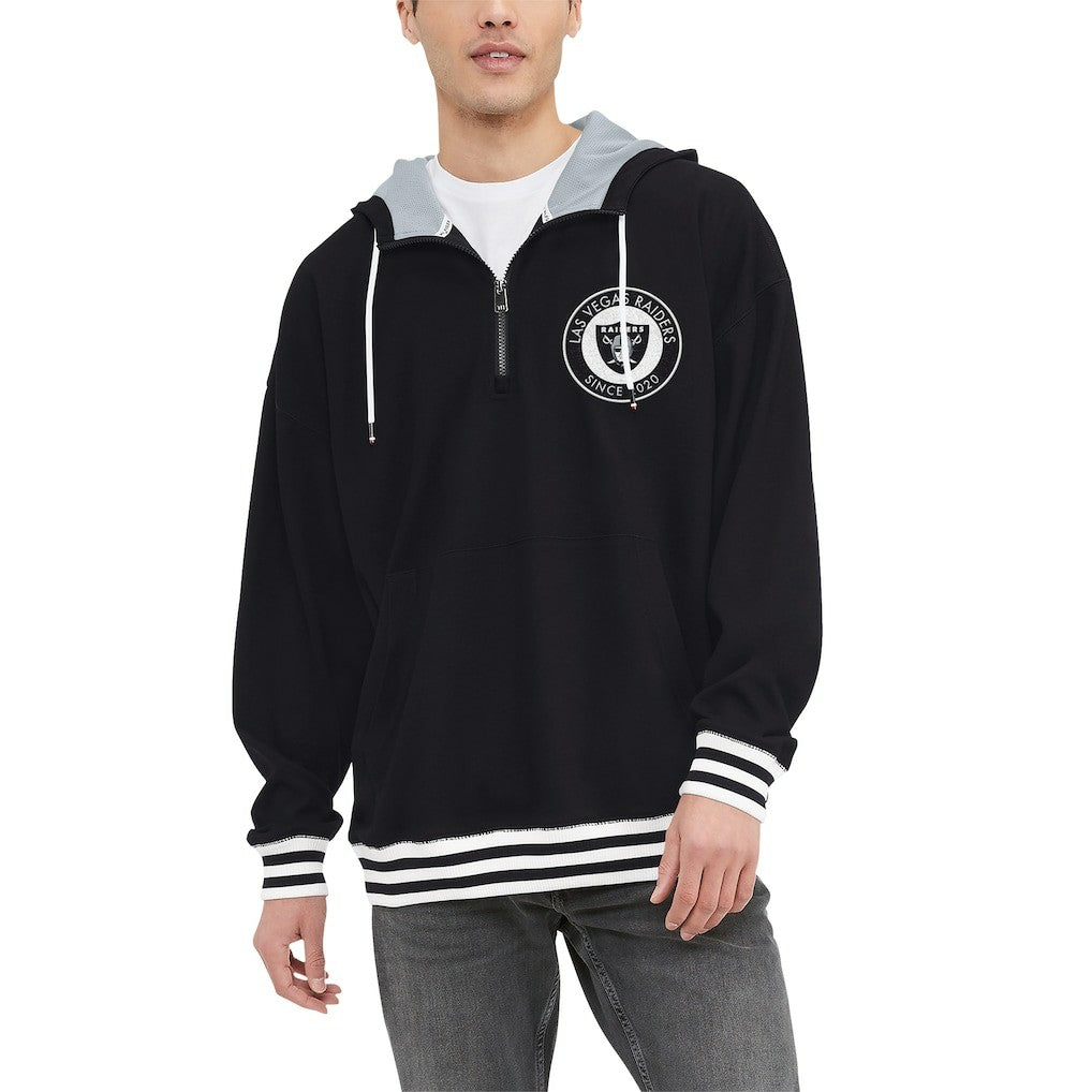 Tommy Hilfiger Aaron Quarter-Zip Hoodie - Las Vegas Raiders Hoodies