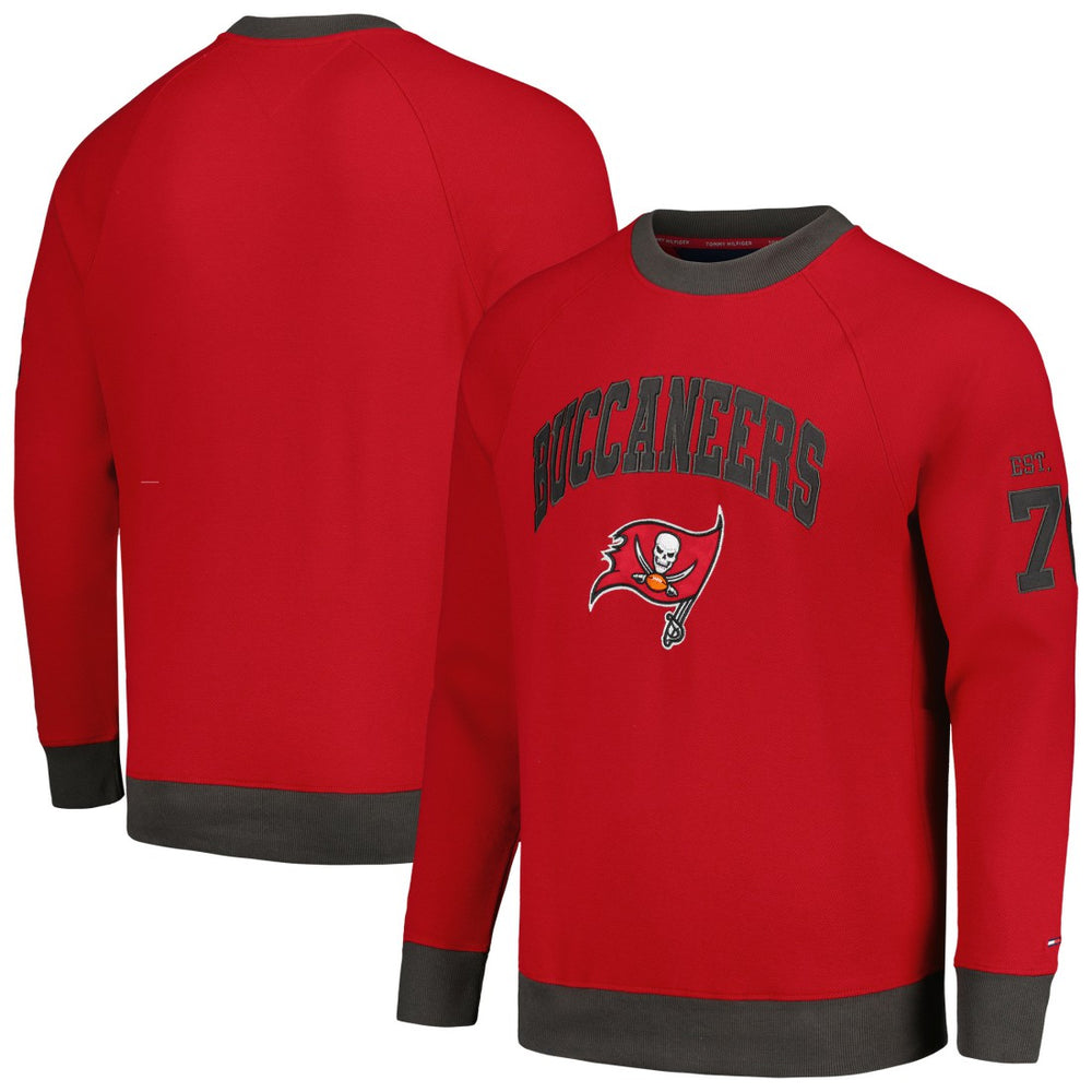 Tommy Hilfiger Reese Raglan Tri-Blend Pullover Sweatshirt - Tampa Bay Buccaneers Pullover