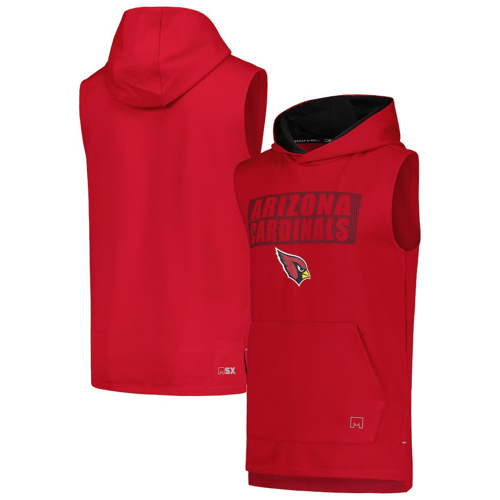 MSX by Michael Strahan Marathon Sleeveless Pullover Hoodie - Arizona Cardinals Hoodies
