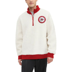 Tommy Hilfiger Jordan Sherpa Quarter-Zip Sweatshirt - Kansas City Chiefs Sweatshirts