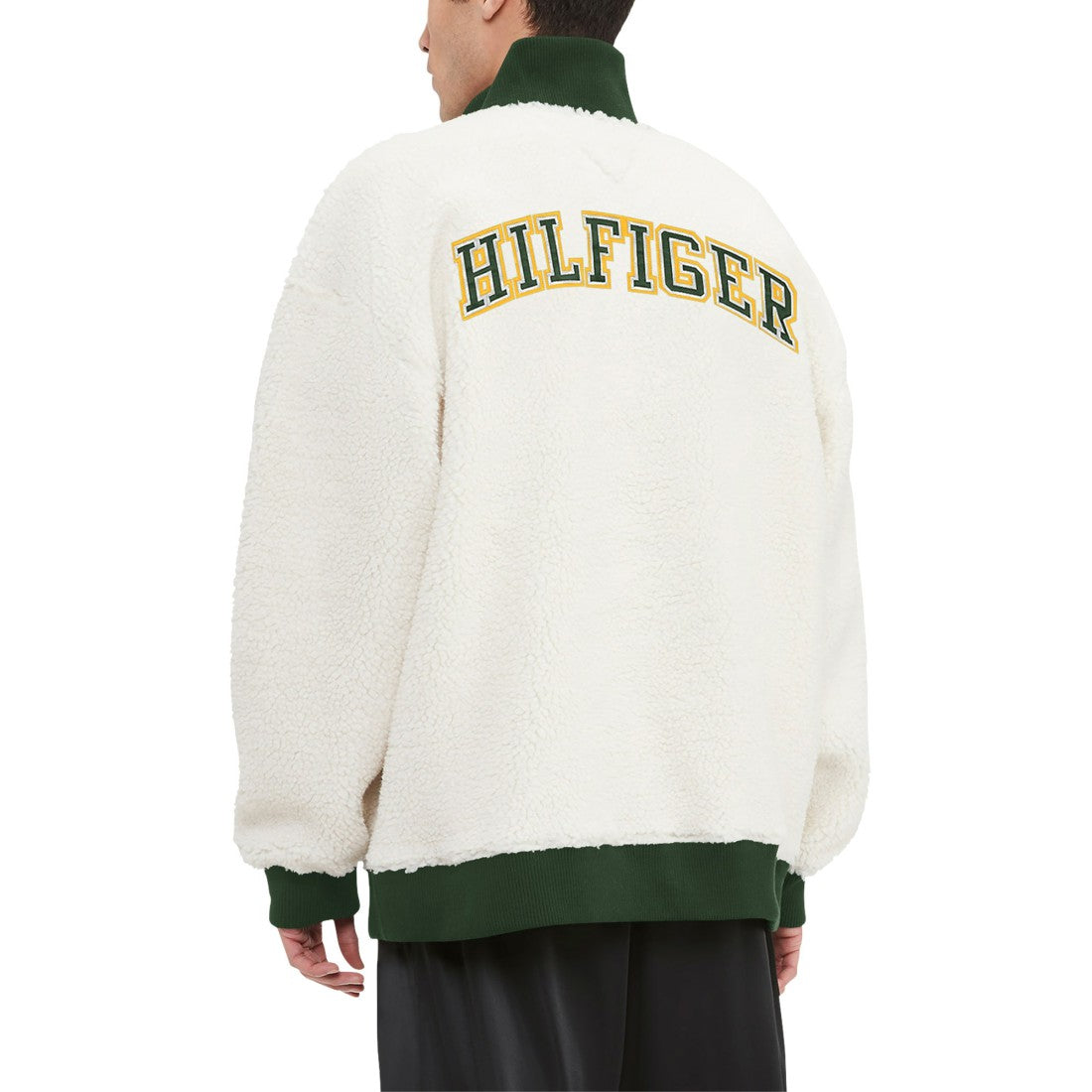 Tommy Hilfiger Jordan Sherpa Quarter-Zip Sweatshirt - Green Bay Packers Sweatshirts