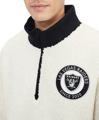 Tommy Hilfiger Jordan Sherpa Quarter-Zip Sweatshirt - Las Vegas Raiders Sweatshirts
