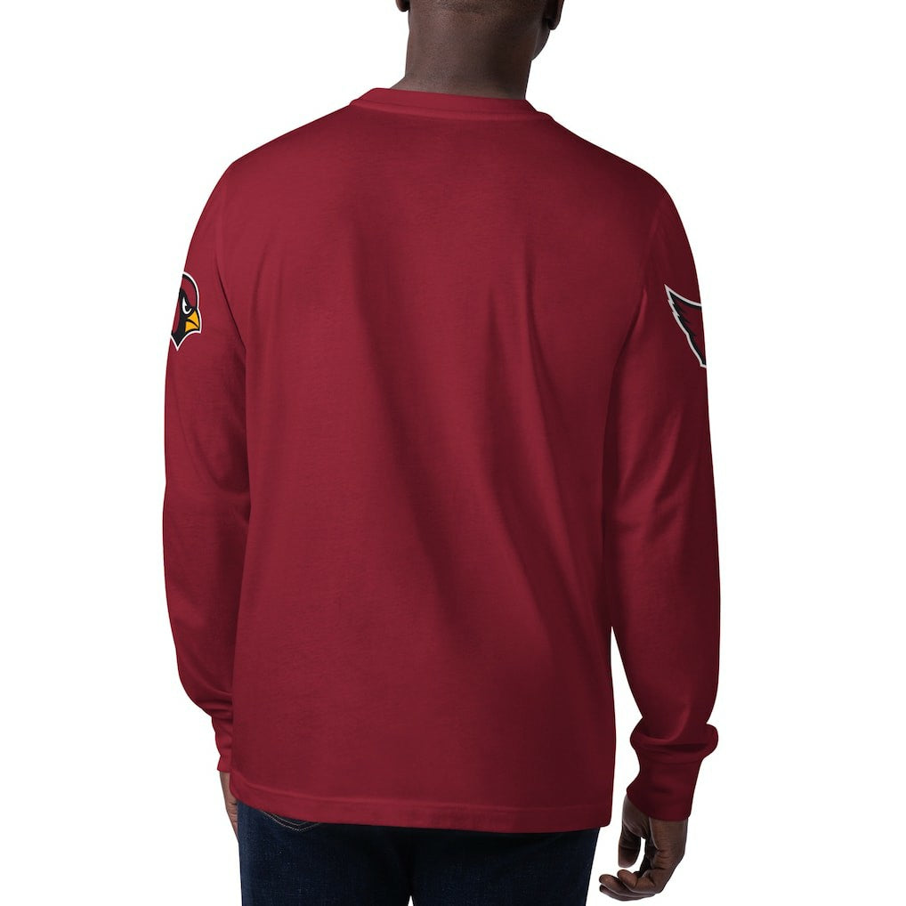 Starter Clutch Hit Long Sleeve T-Shirt - Arizona Cardinals T-shirts